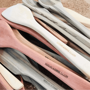 Handcrafted kitchen spoon from salvaged River Red Gum on Ngurelbanin country, Victoria from Notts Timber Design