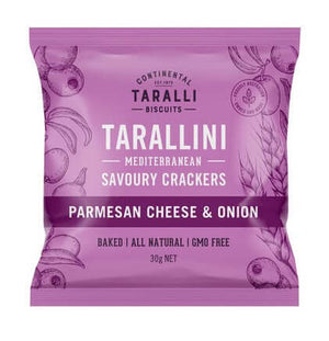 Traditional savory biscuits made with parmesan and onion by a South Australian family business.