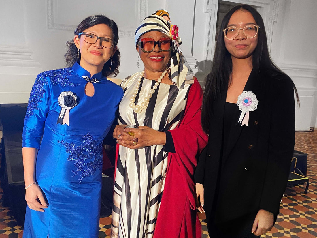 SisterWorks CEO Ifrin Fittock welcomes visitors at the Abbotsford hub supporting refugee and migrant women.