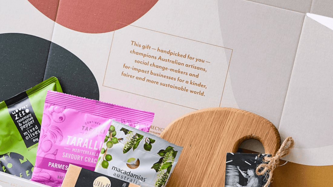 local australian brands hamper for impact businesses, for a kinder, fairer, and more sustainable world 