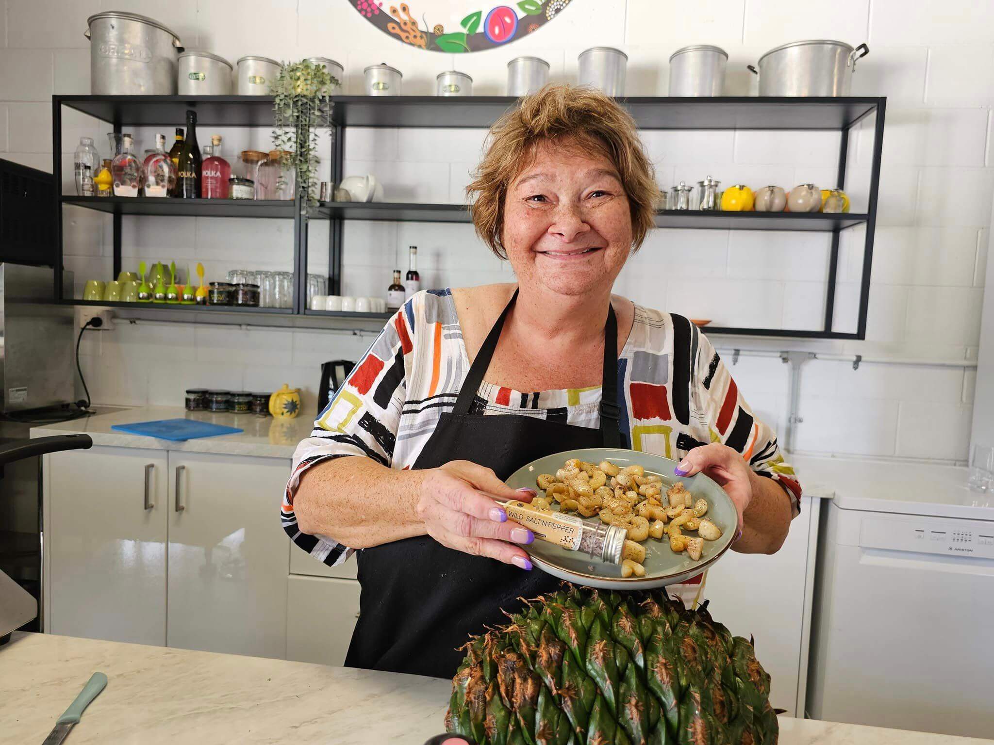Aunty Dale Chapman, chef and founder of My Dilly Bag, championing Indigenous bush foods and First Nations businesses in Australia.
