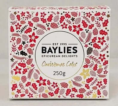 Baylies Epicurean Delights Christmas Cake made with local ingredients and Barossa Valley brandy for a rich, classic Australian flavor.