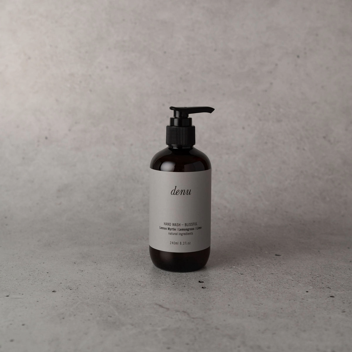 Refreshing hand wash from Denu with lemon myrtle, lemongrass, and citrus essential oils, used by top Australian venues.