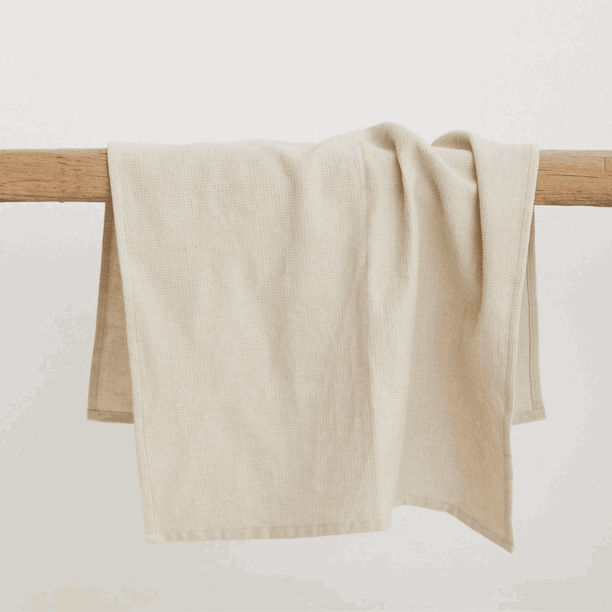 Handwoven organic cotton waffle weave hand towel by Dharma Door, made by Fair Trade women’s co-operative in India