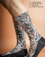 Stylish men’s socks made from recycled plastic bottles with a soft silky knit by Peggy and Finn