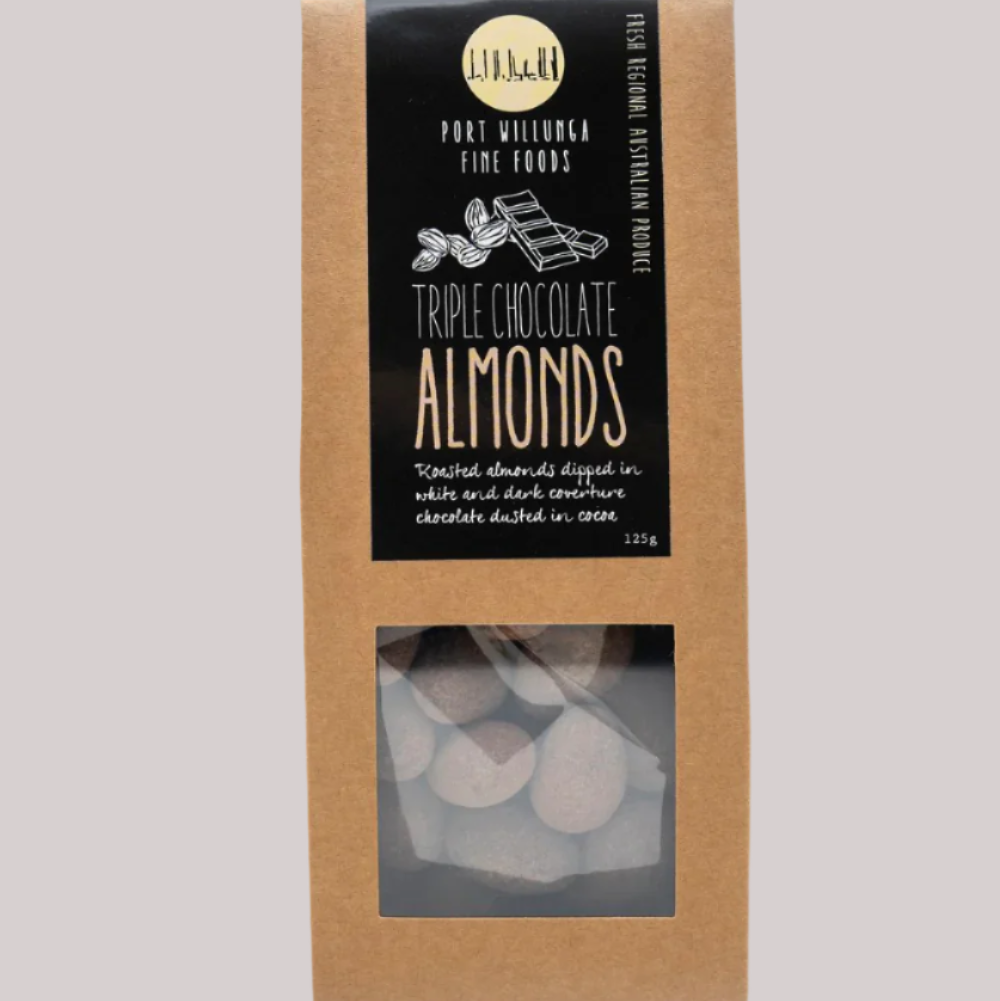 Port Willunga Fine Foods Chocolate-Coated Almonds – Roasted almonds with white and dark chocolate, from Fleurieu Peninsula.
