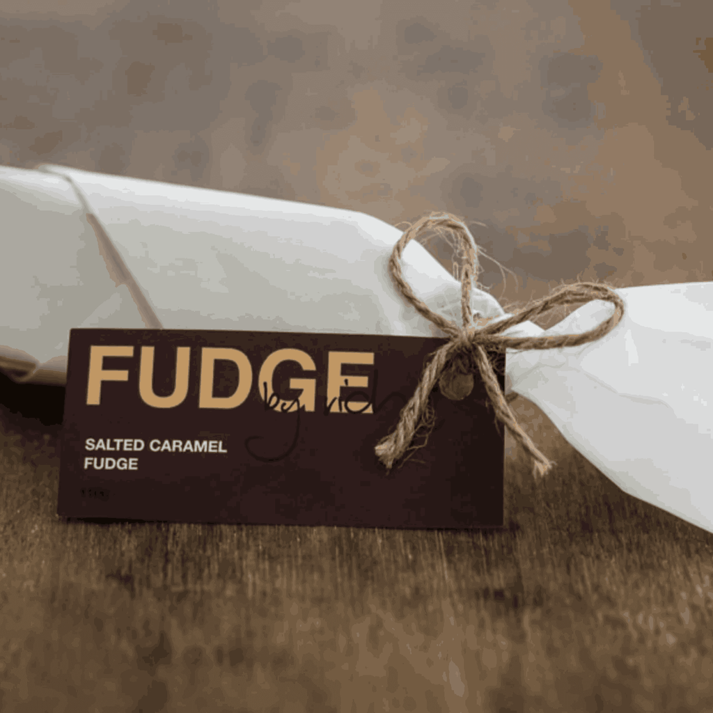 Creamy salted caramel fudge made on Wurundjeri country in Yarra Valley by FUDGE by Rich, smooth and melt-in-your-mouth