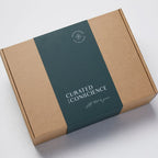 Front view of the Curated With Conscience hamper featuring eco-friendly packaging