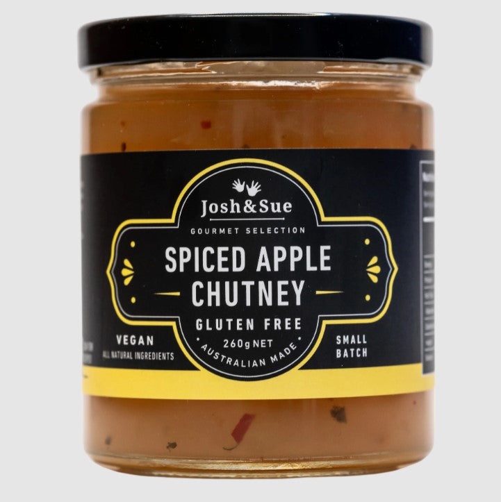 Gluten-free spiced apple chutney made by an award-winning mother and son team Josh &amp; Sue